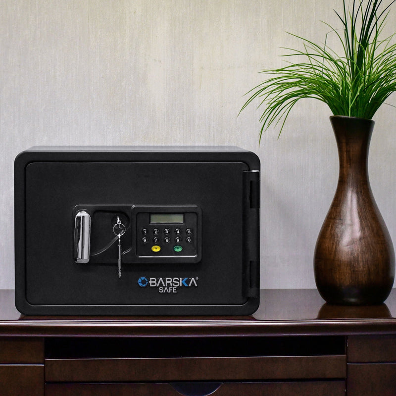 0.54 Cubic Ft Keypad Fireproof Security Safe - Black by HouseOfZazla