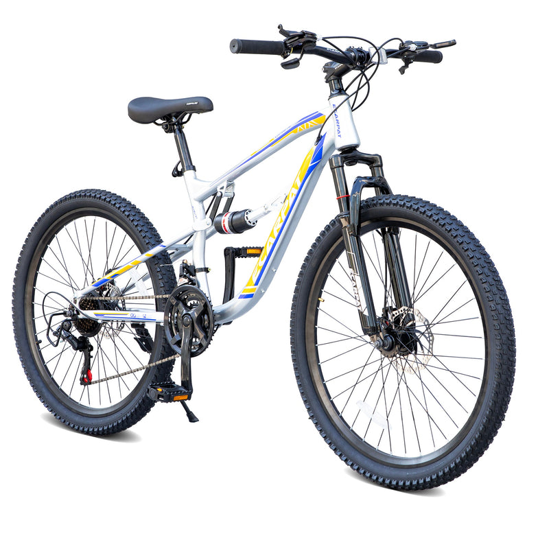 A2670 26 Inch Mountain Bike with 21-Speeds & Full Suspension