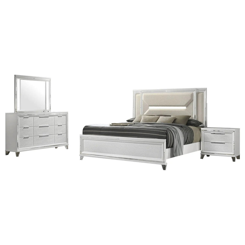 Marmore 4-piece Queen Bedroom Set White by Unique Piece Furniture