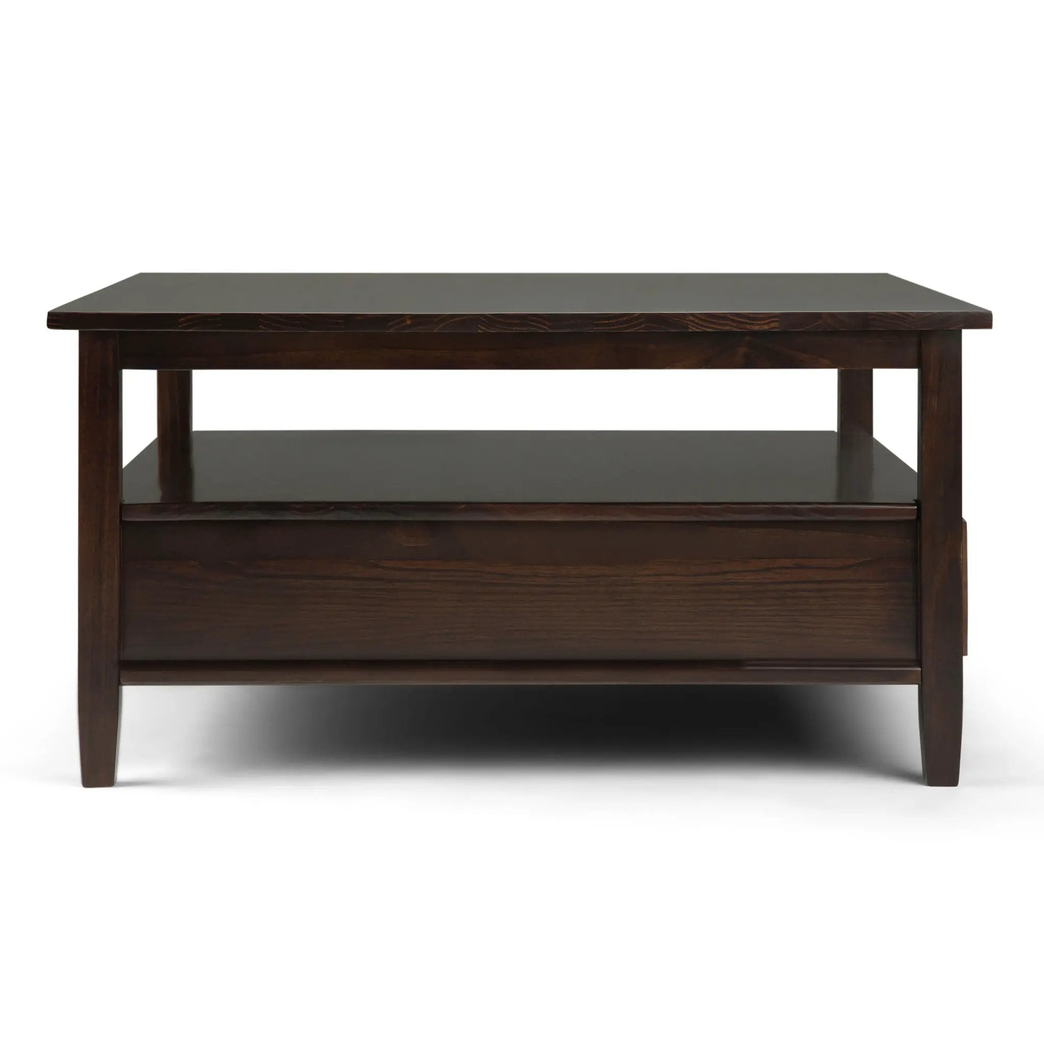 Warm Shaker - Square Coffee Table - Tobacco Brown by HouseOfZazla
