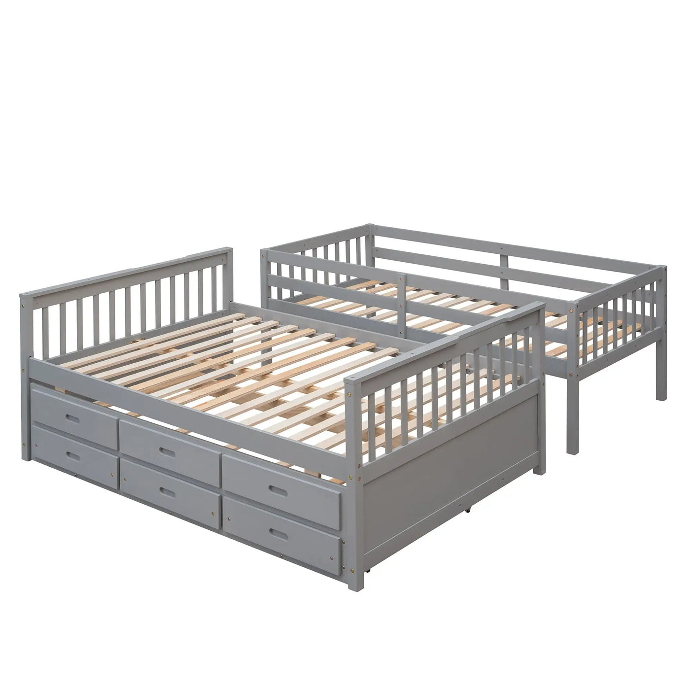 Bunk Bed With Twin Size Trundle And Drawers by Unique Piece Furniture