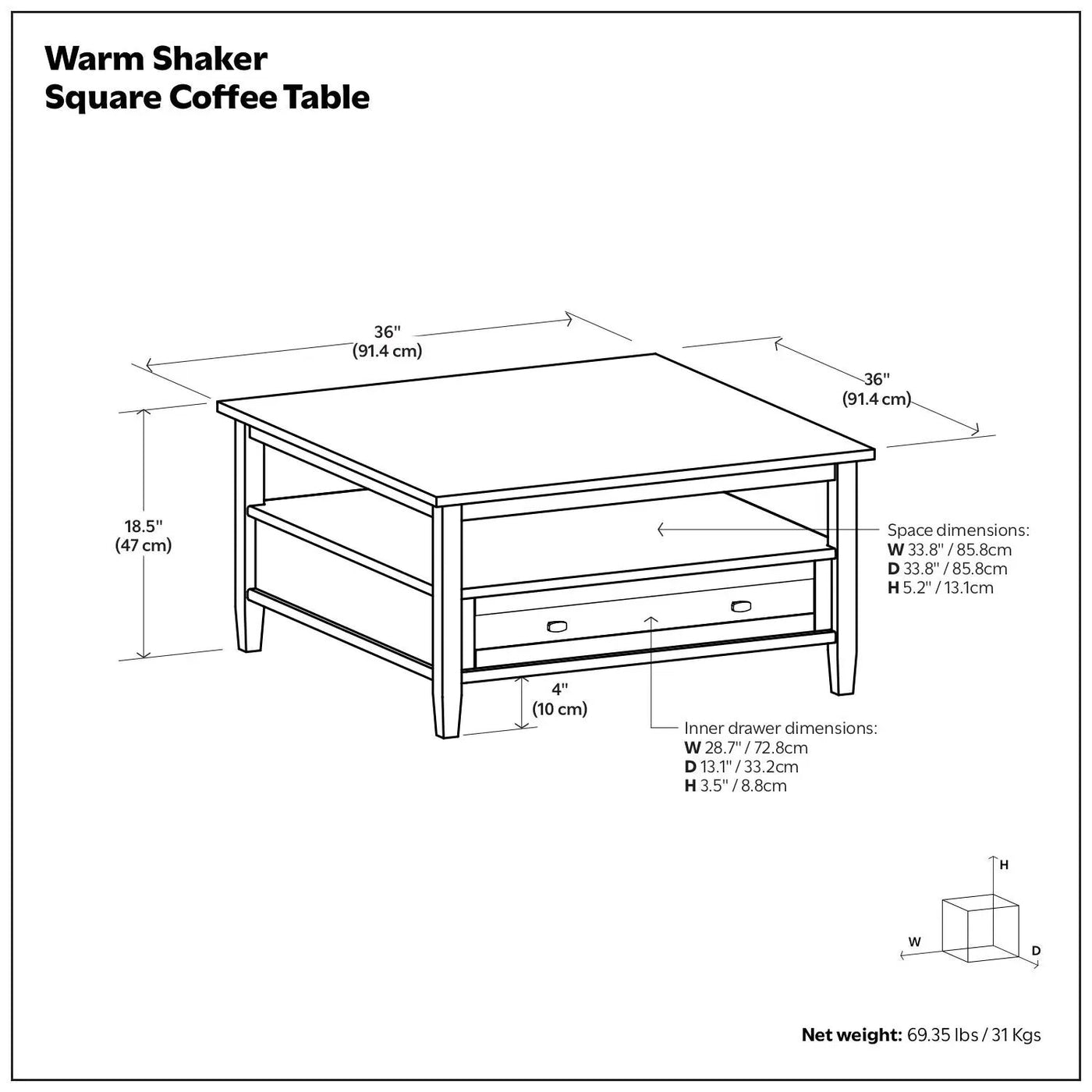 Warm Shaker - Handcrafted Table by HouseOfZazla