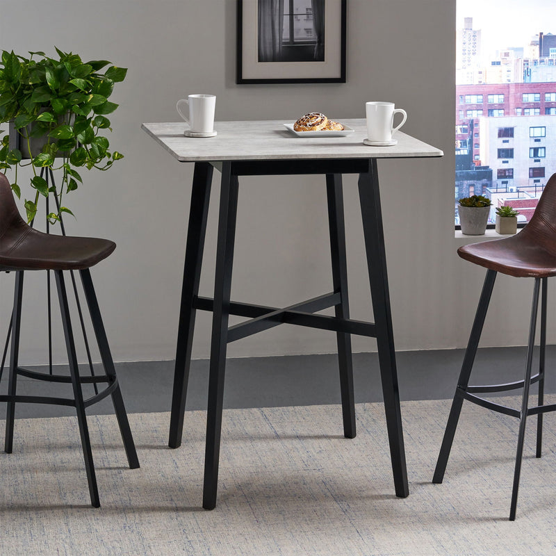Modern Bar Height Dining Table, Rubberwood Legs and Laminate Table Top by HouseOfZazla