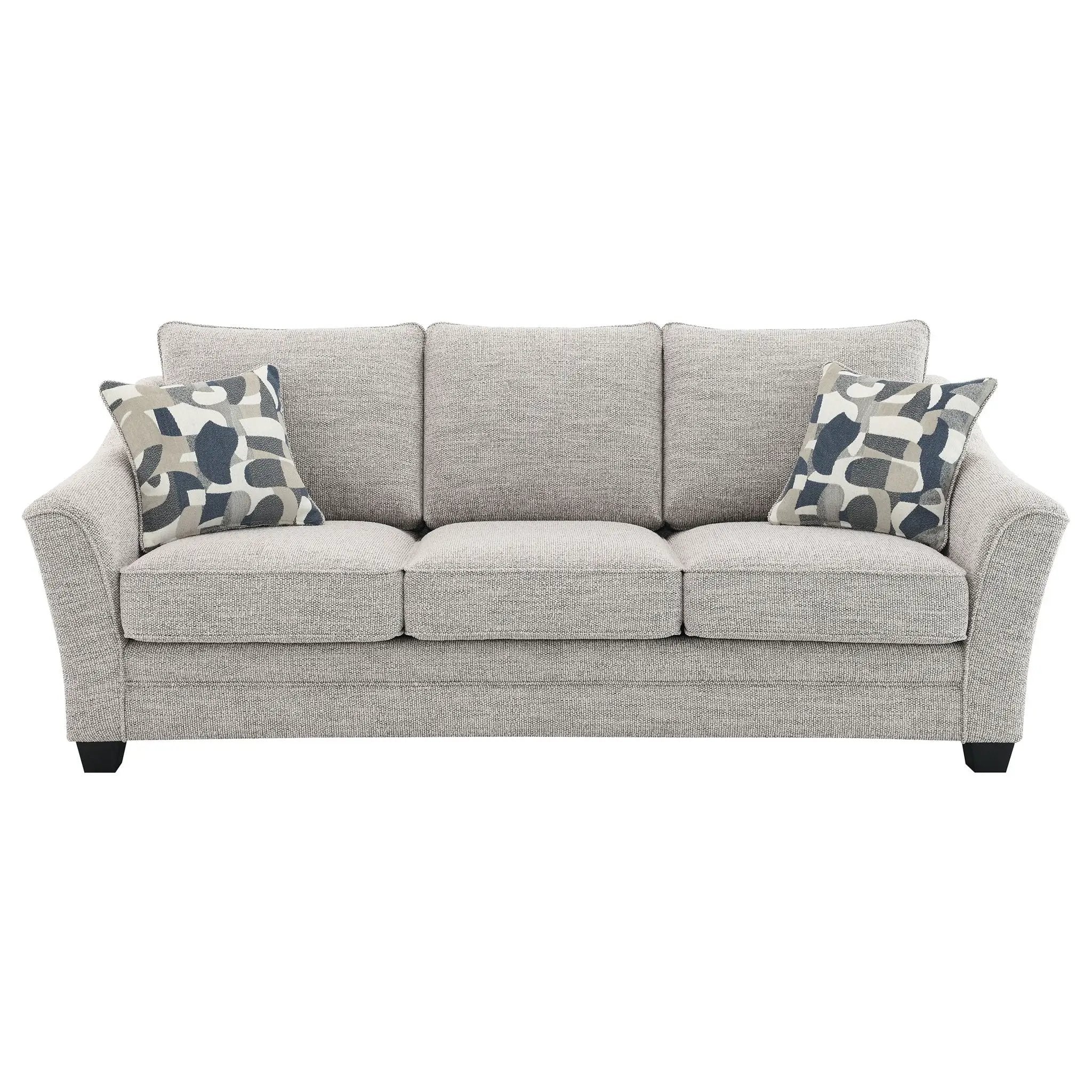 Tomkins Boucle Upholstered Sofa Light Grey by Unique Piece Furniture