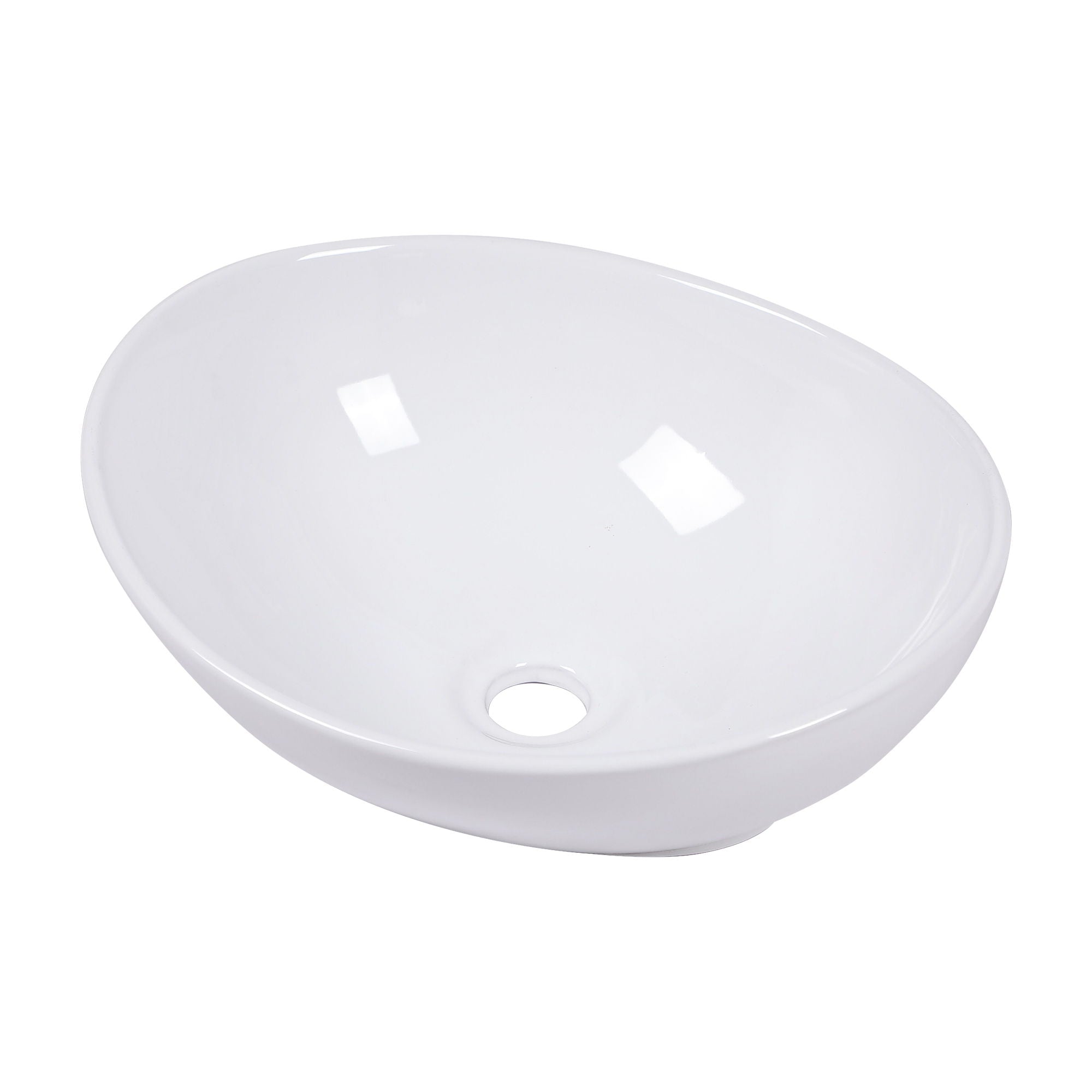 Oval Vessel Bathroom Sink - White by HouseOfZazla