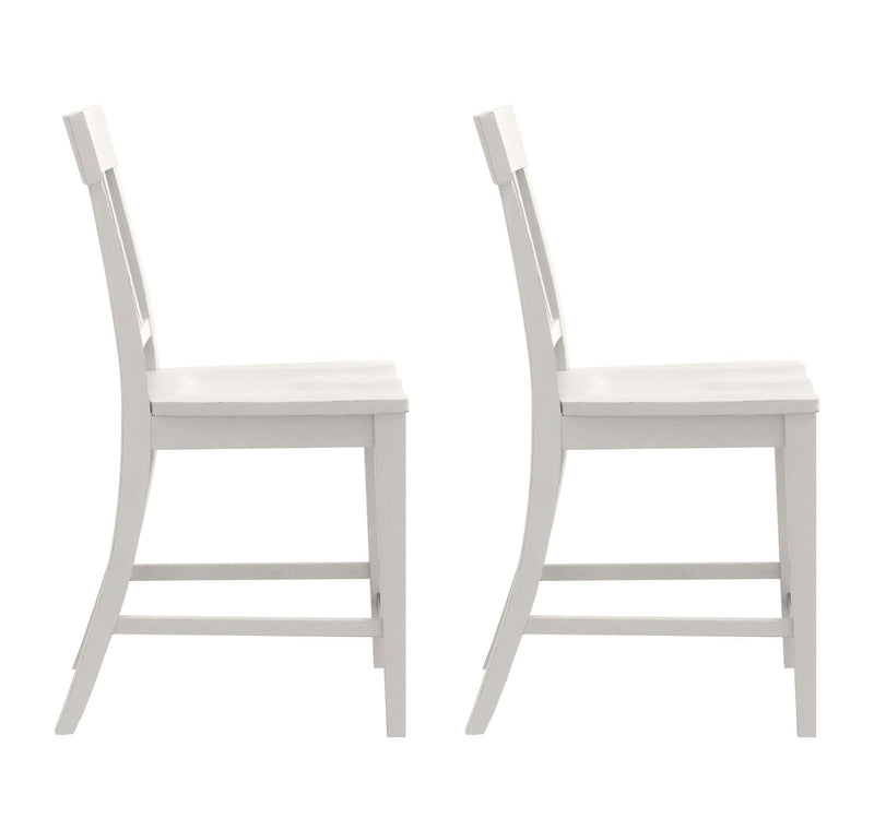 Slat Back Counter Stools with Easy Assembly - White, photo 2 of 6
