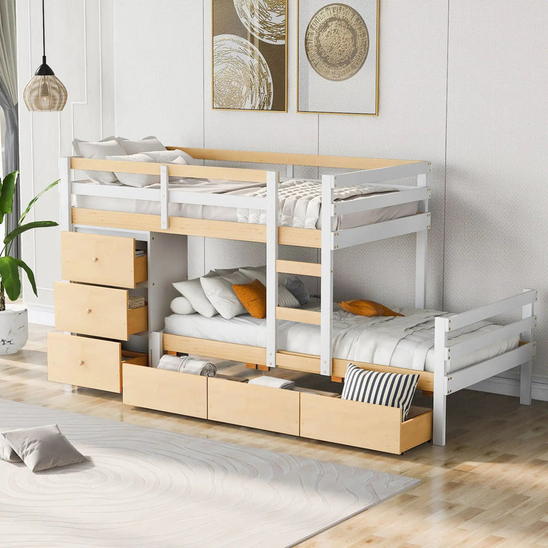 Loft Bunk Bed With Drawers And Ladder
