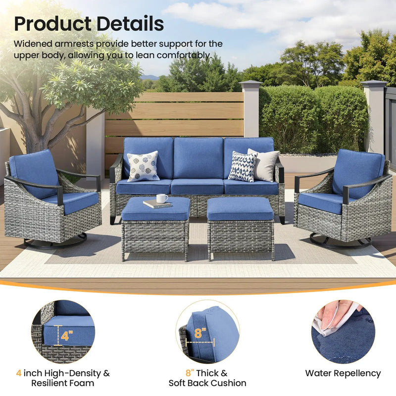 73.4" Wide Outdoor Wicker Sofa by HouseOfZazla