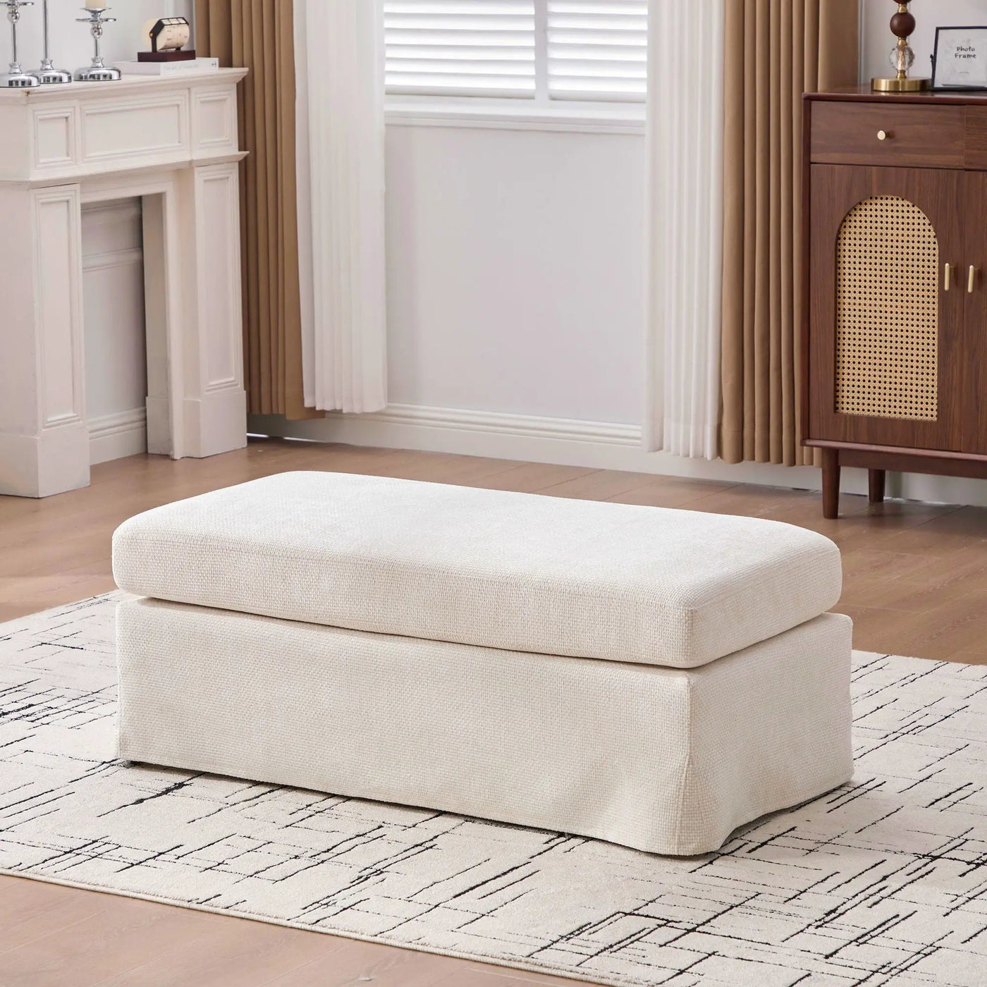 Ottoman Foot Stool With Metal Legs by HouseOfZazla