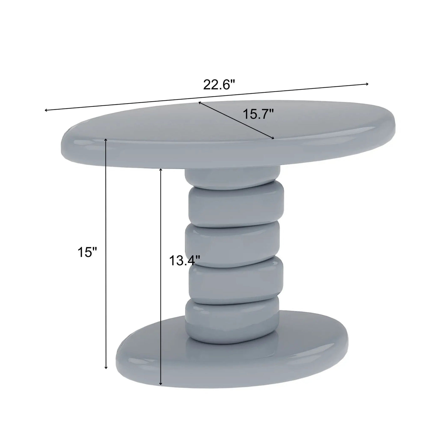 Stacked Cobblestone End Table by HouseOfZazla
