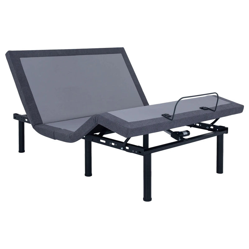 Clara Twin Extra Long Adjustable Bed Base Grey and Black by Unique Piece Furniture