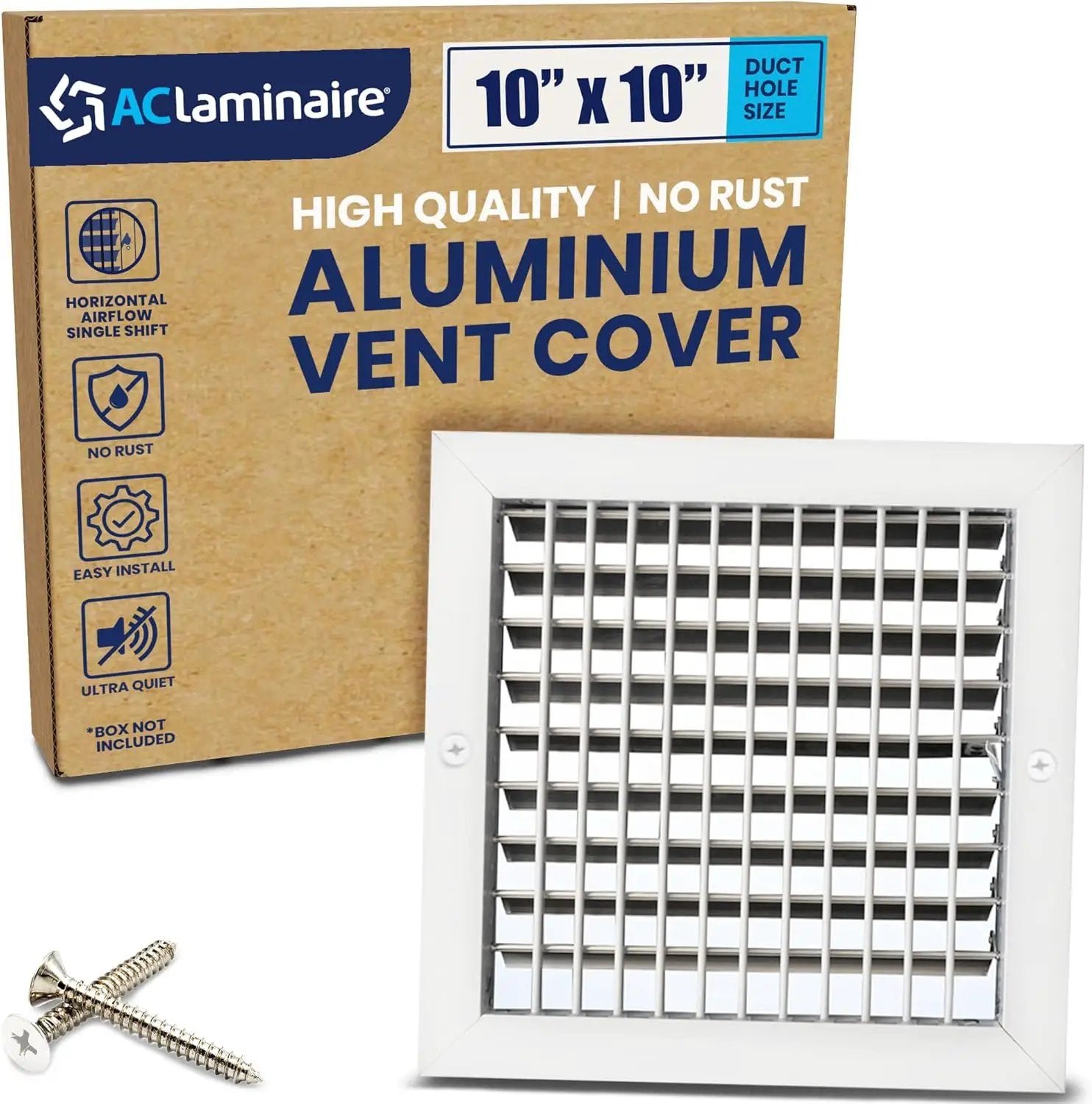 Adjustable Aluminum HVAC Vent Cover 10X10 - Box of 10 by HouseOfZazla