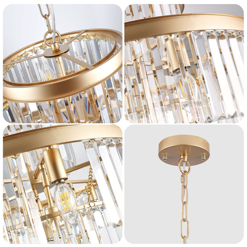 Golden Luxury Crystal Chandelier 23.6 Inch by HouseOfZazla