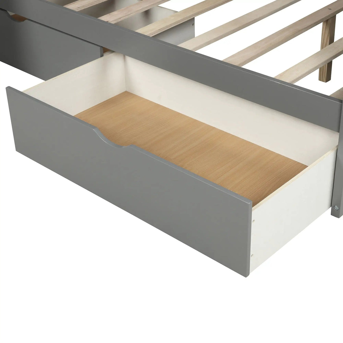Bunk Bed With Storage Staircase, Slide, Desk, Drawers, And Shelves by HouseOfZazla