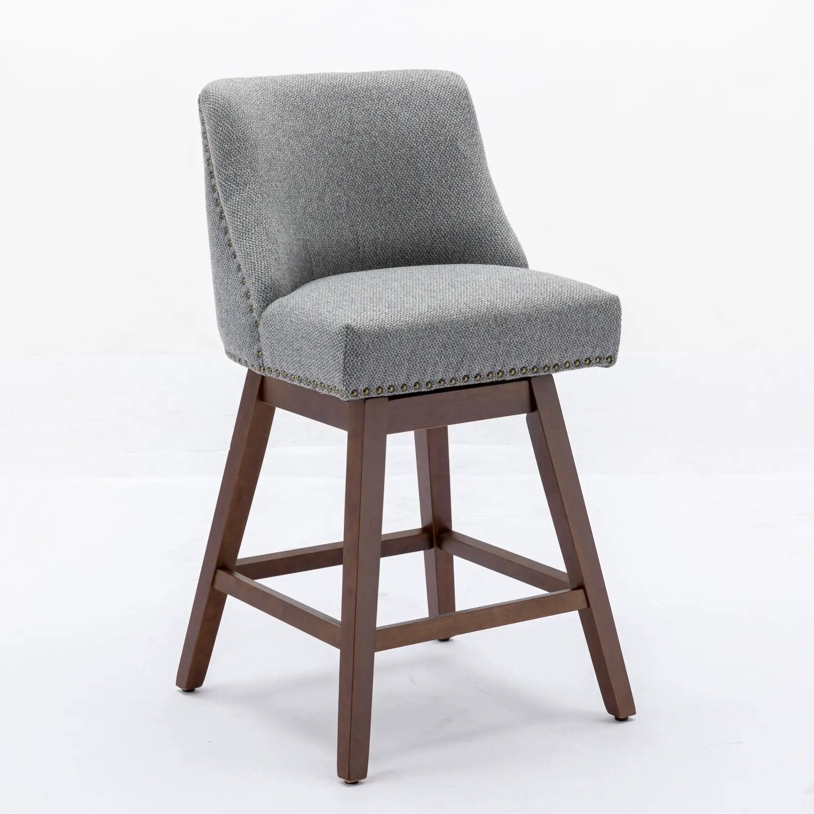 Counter Height Swivel Barstools, 26'' H Seat Height Upholstered Bar Stools (Set of 2), Fabric by Unique Piece Furniture