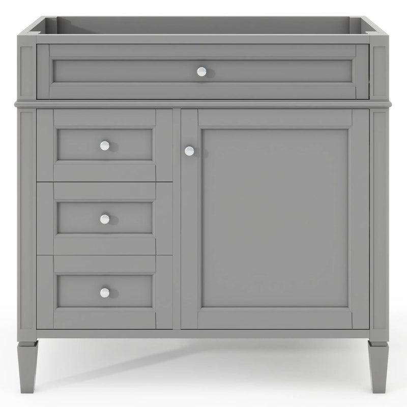 Bathroom Vanity With 2 Drawers And Tip-Out Drawer, Storage Cabinet by Unique Piece Furniture