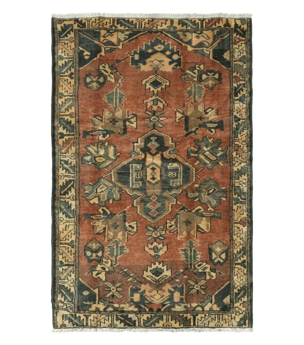 4' X 6' Antique 1920 Handmade Turkish Wool Rug Veg Dye Nice