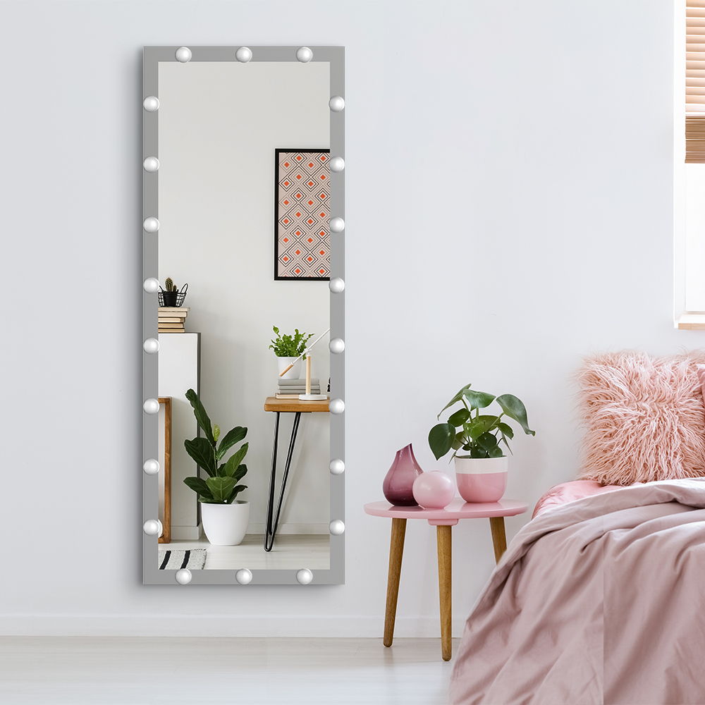 Full Length Mirror with Lights and Touch Control – Pearl Silver, Black, or Pink, photo 9 of 40