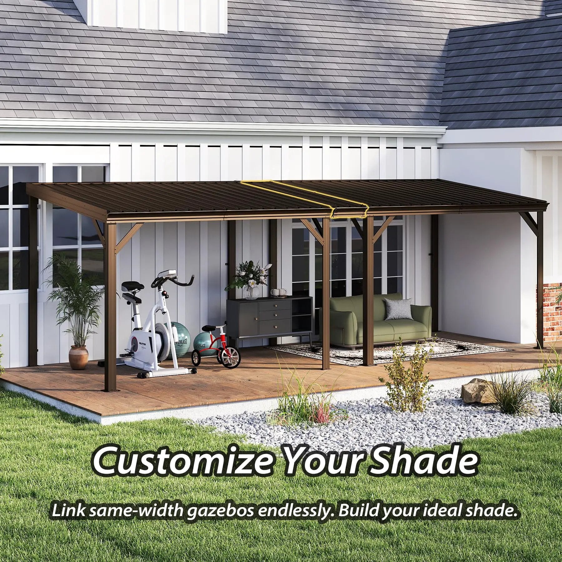 Gazebo Connector Kit for 10ft Wall Mounted Gazebos by HouseOfZazla