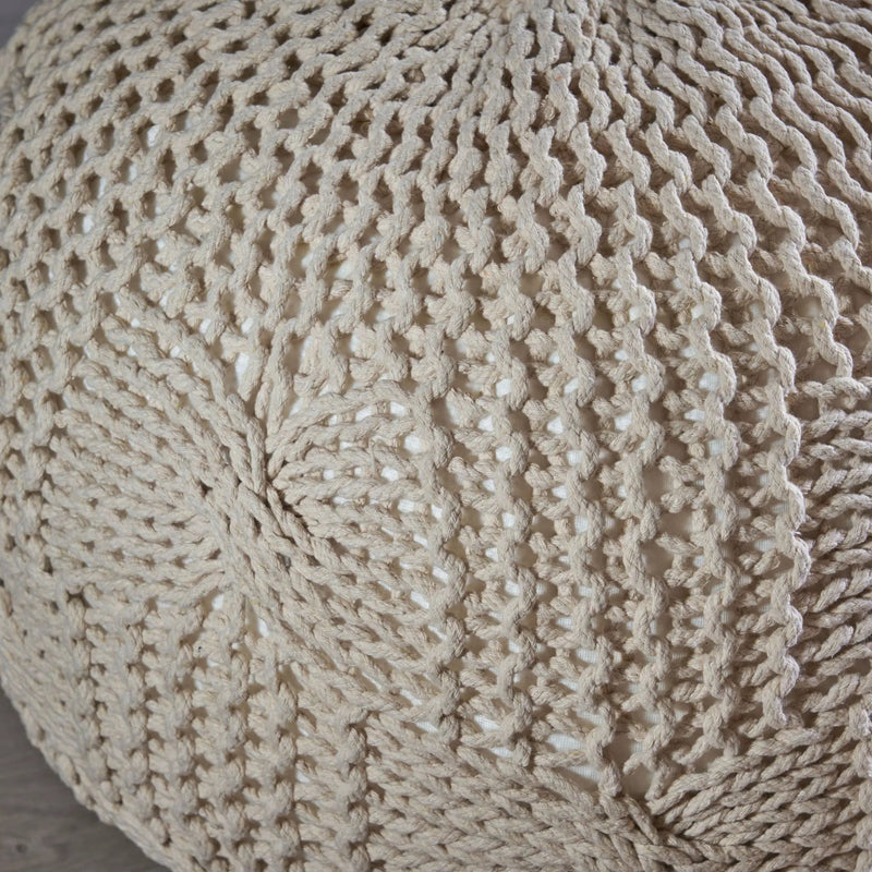 Bordeaux - Knitted Round Pouf by Unique Piece Furniture