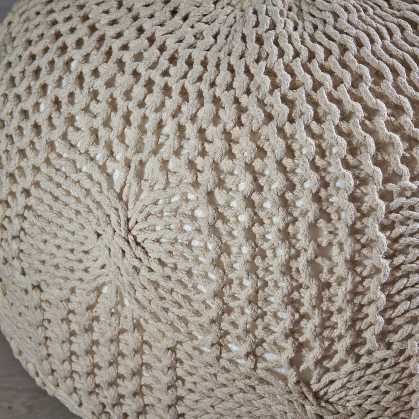 Bordeaux - Knitted Round Pouf by HouseOfZazla