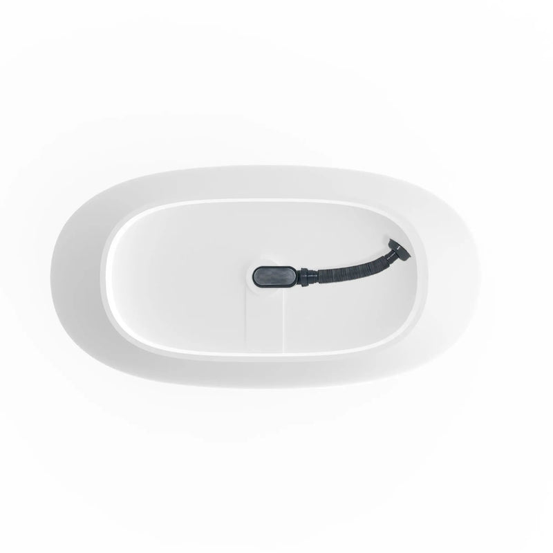 73 Inch Artificial Stone Solid Surface Freestanding Bathroom Bathtub by HouseOfZazla
