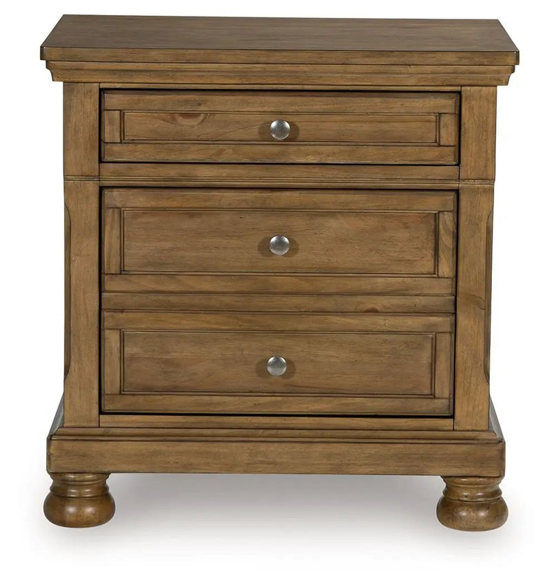 Feddinger - Two Drawer Night Stand - Medium Brown by Unique Piece Furniture