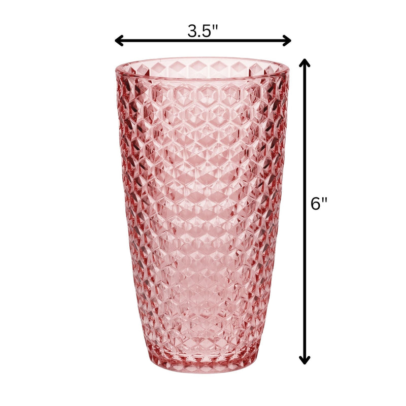 Leading Ware Diamond Cut Acrylic Drinking Glasses (Set of 4) by HouseOfZazla