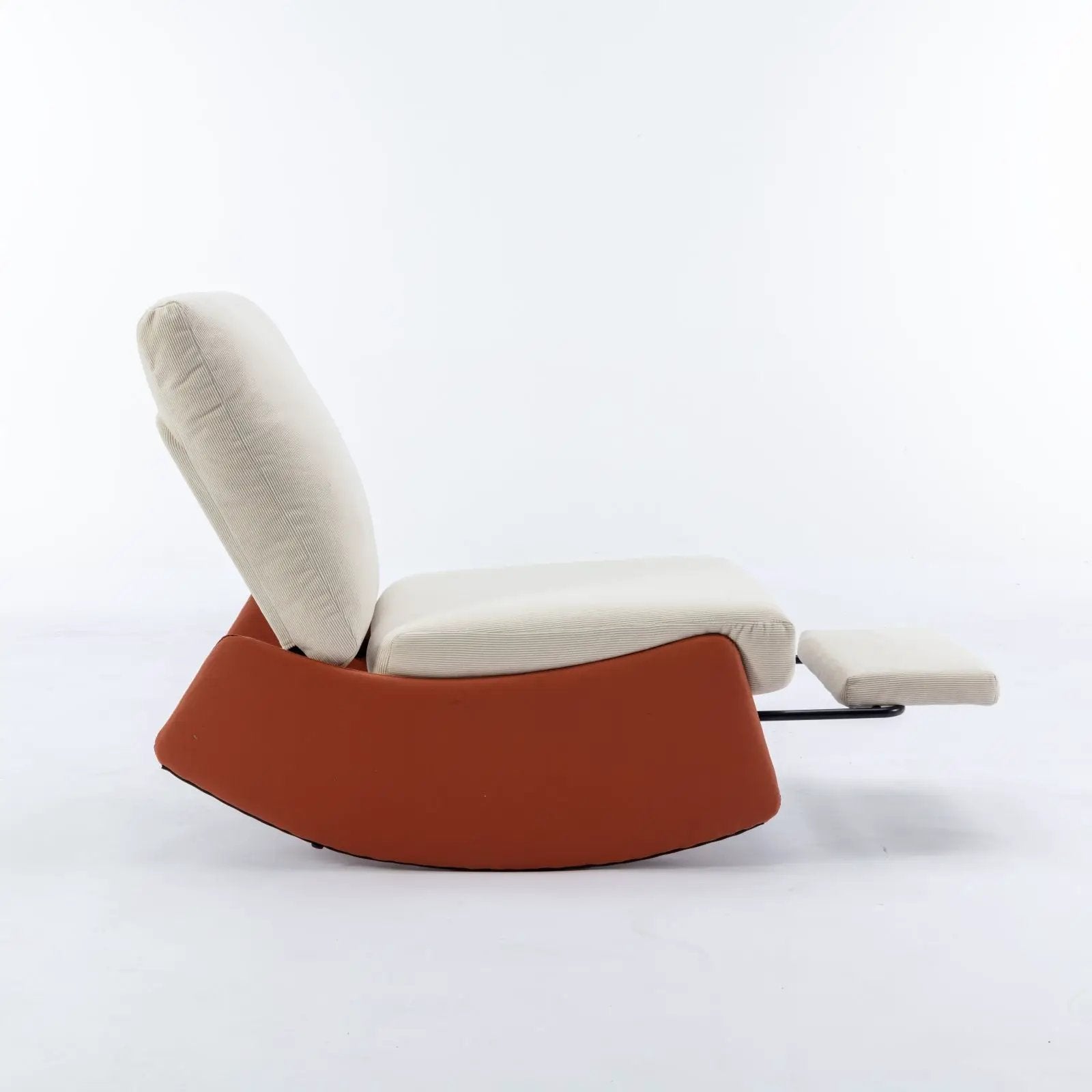 Modern Rocking Chair Recliner, Comfy Rocker Nursery Chair With Footrest, Accent Reading Chair, Upholstered Lounge Chair For Relaxing, Resting, Soft Padded Rocker For Indoor Living Room Bedroom by HouseOfZazla