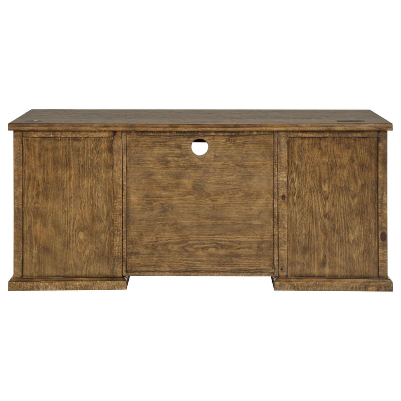 Altidore 68-inch 7-drawer Executive Home Office Desk Distressed Brown by Unique Piece Furniture