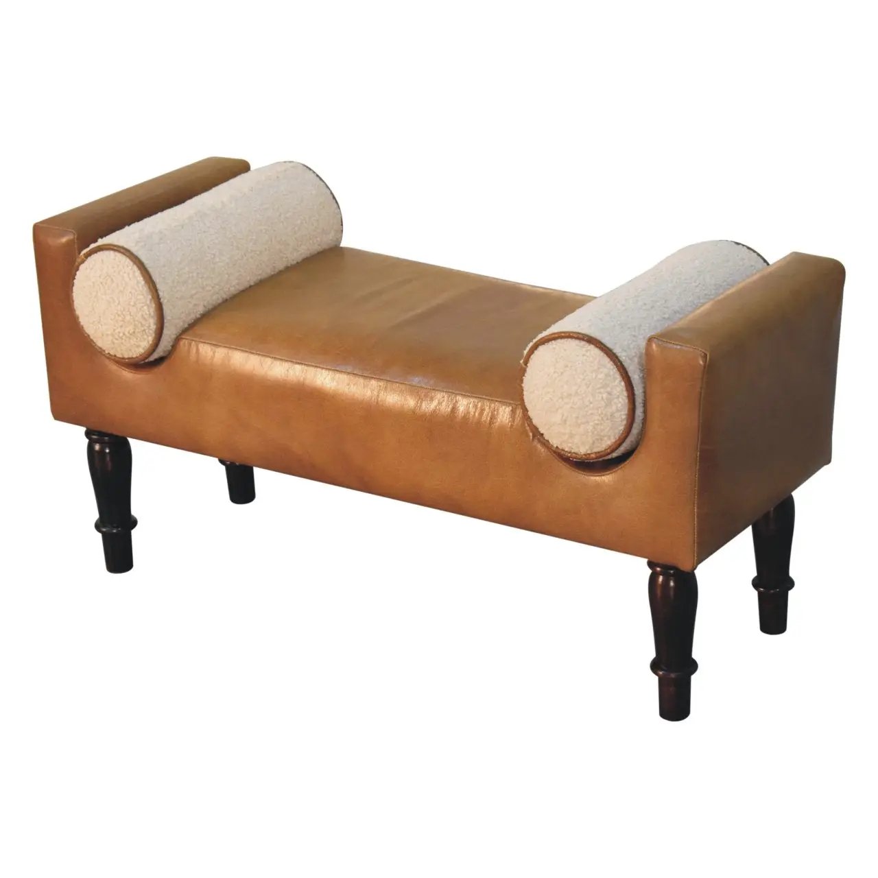 Solid Wood Chester Buffalo Bench, Upholstered by HouseOfZazla