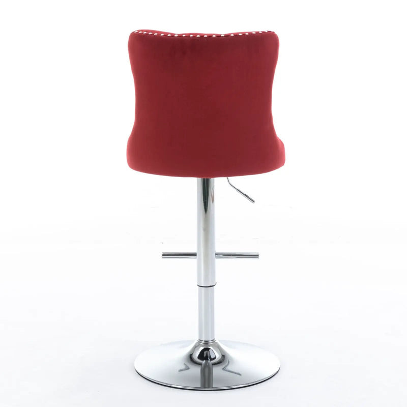 Swivel Barstools Adjusatble Seat Height From 25-33", Modern Upholstered Base Bar Stools With Backs Comfortable Tufted For Home Pub And Kitchen Island (Set of 2) by Unique Piece Furniture