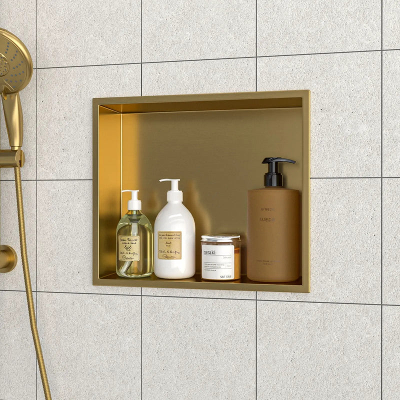 Stainless Steel Shower Niche With Seamless Design For Bathroom Storage by HouseOfZazla