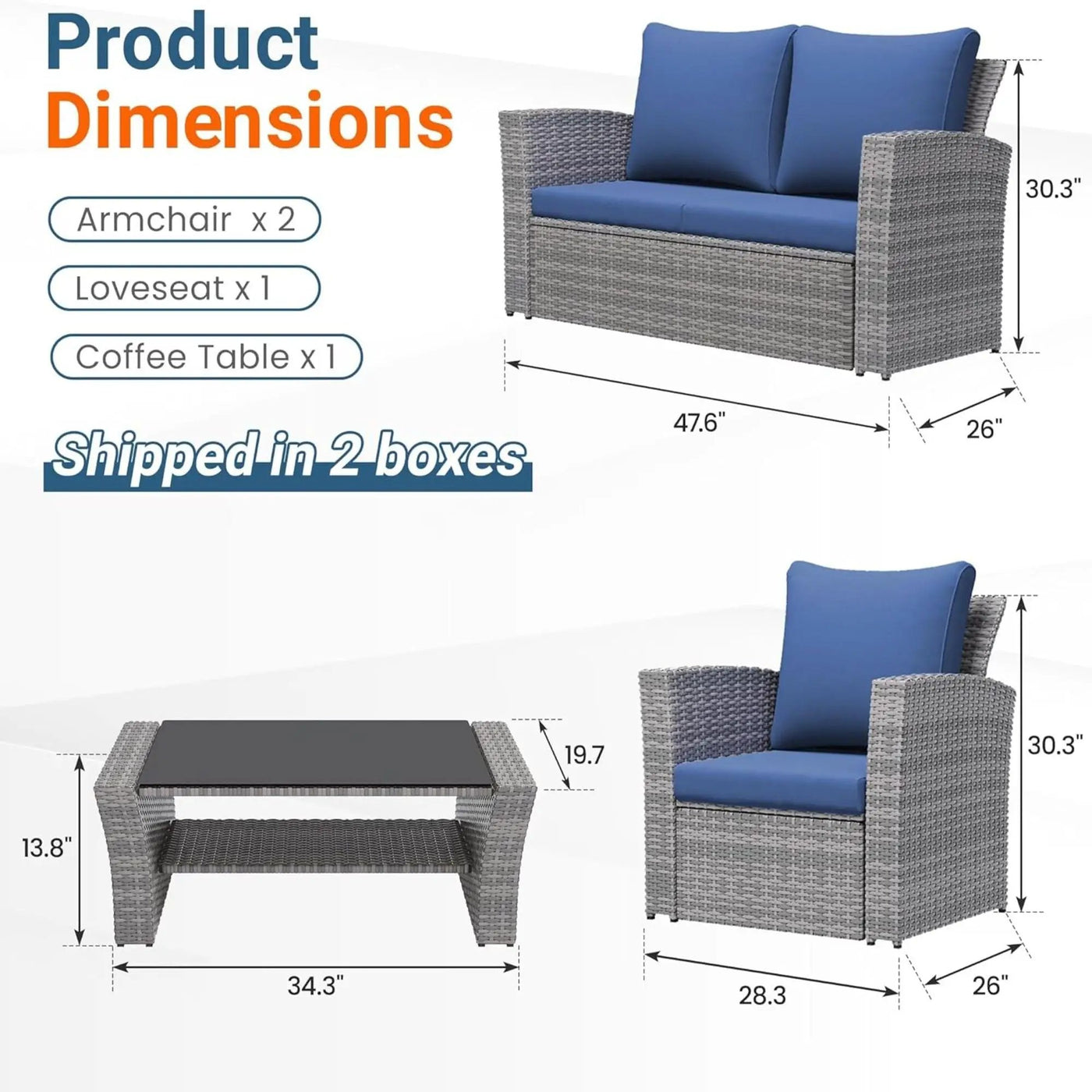 Modern Patio Set With Table And Cushions by HouseOfZazla