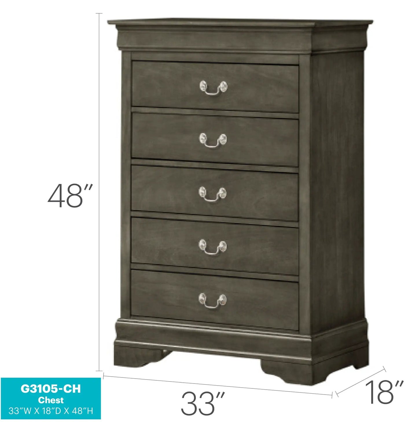 Louis Phillipe - Traditional Style Storage Chest Elegant by HouseOfZazla