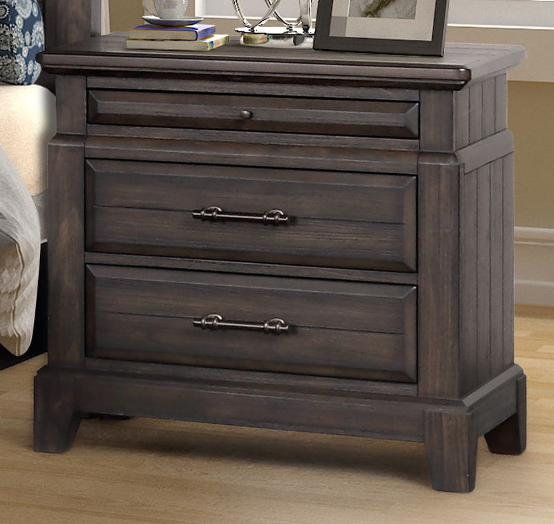 2 Drawer Nightstand with Pull-Out Tray - Mahogany, photo 2 of 7