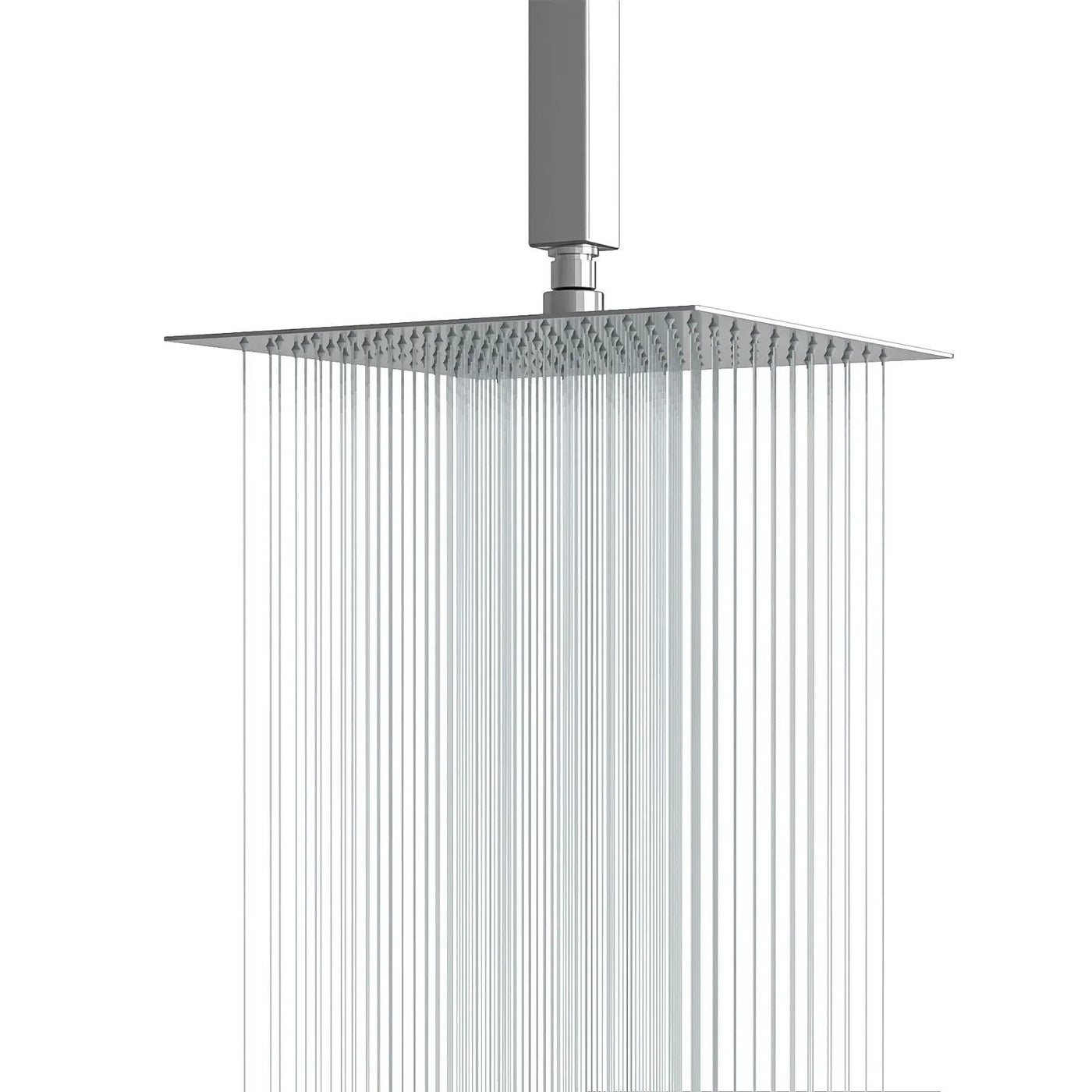 Ultra Thin Square Rainfall Shower Head Stainless Steel, Wall Or Ceiling Mount by HouseOfZazla