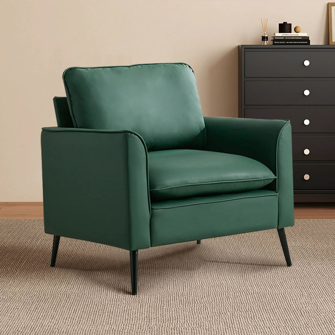 Nordic Retro Light Luxury Upholstered Sofa Chair by HouseOfZazla