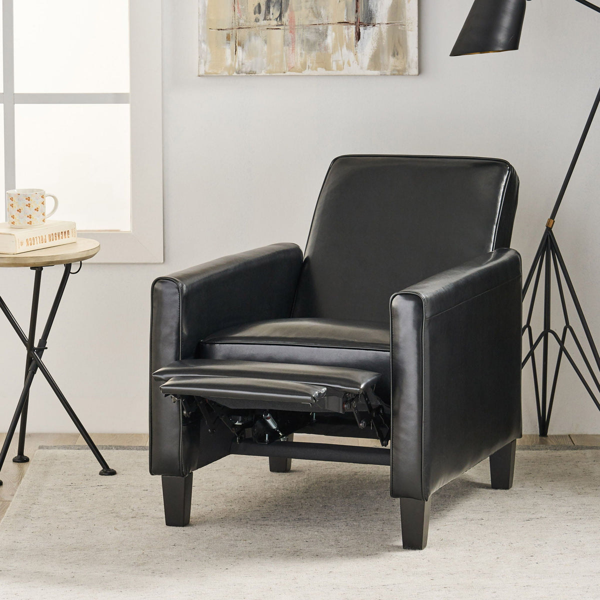 Upholstered Push Back Recliner Chair with Adjustable Recline - Multiple Colors, photo 24 of 40