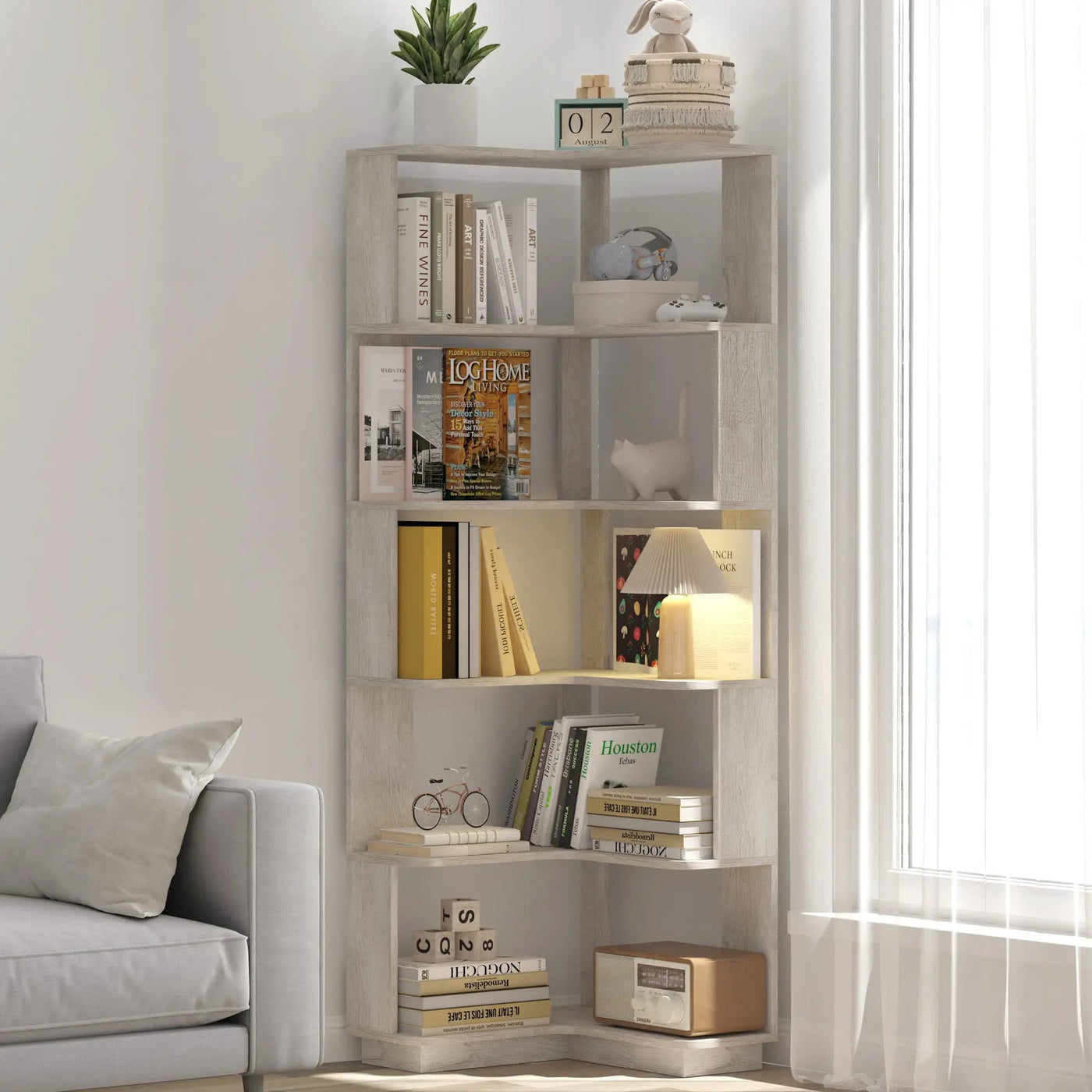 L-Shaped Corner Bookshelf by HouseOfZazla