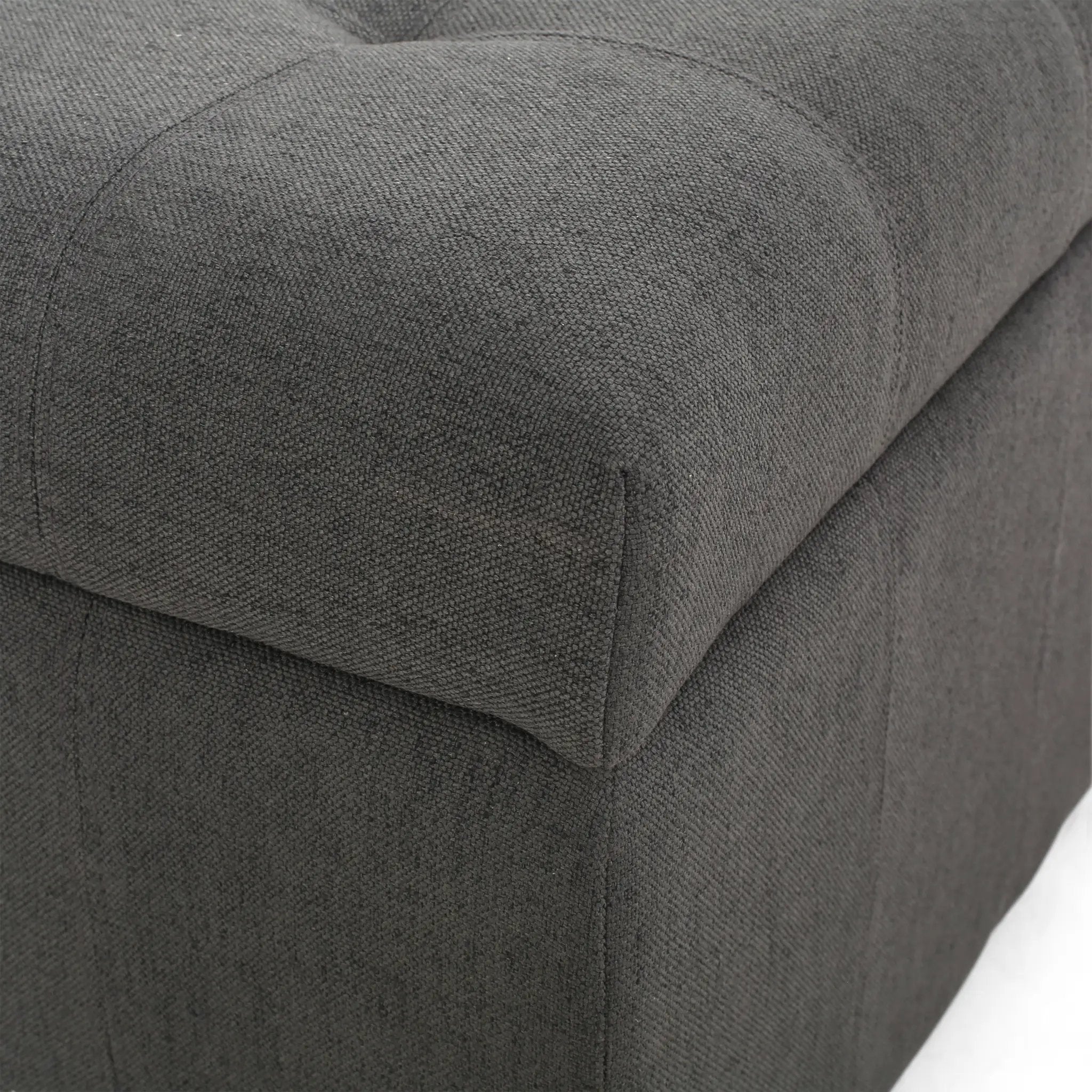 Upholstered Tufted Fabric Storage Ottoman by HouseOfZazla