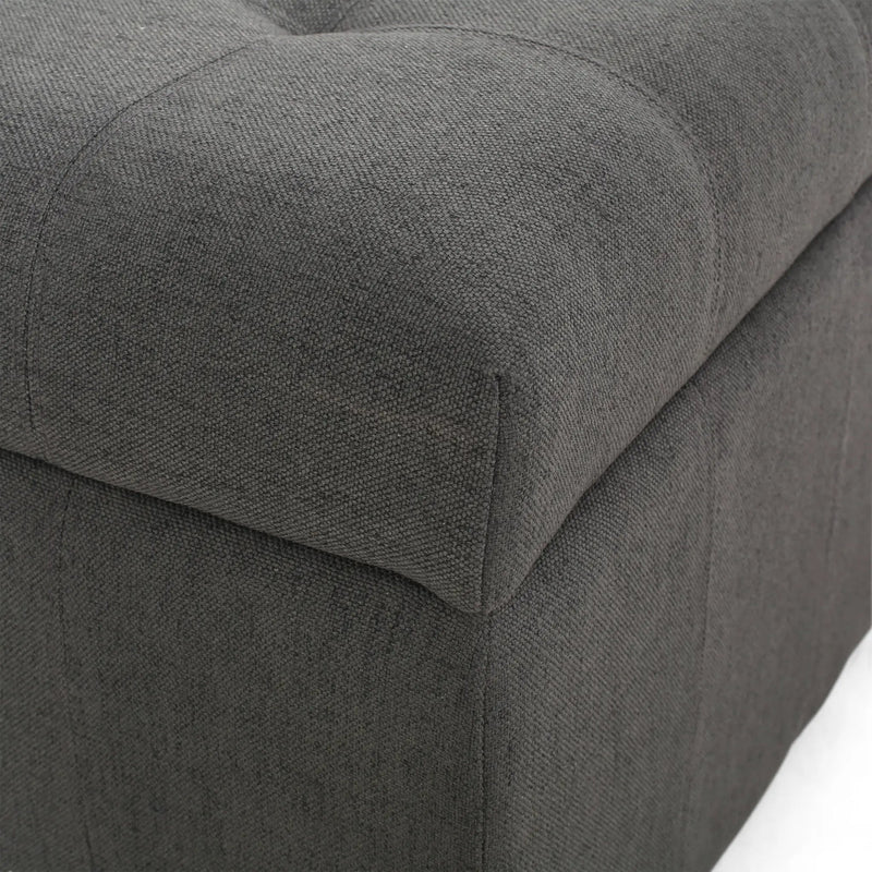 Upholstered Tufted Fabric Storage Ottoman by HouseOfZazla