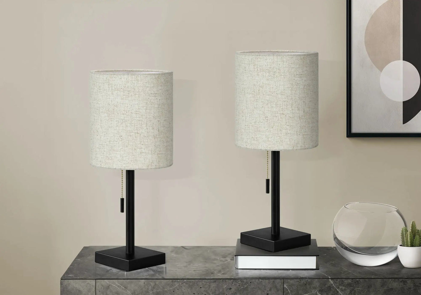 Lighting, Table Lamp, USB Port Included, Nickel, Contemporary (Set of 2) by HouseOfZazla