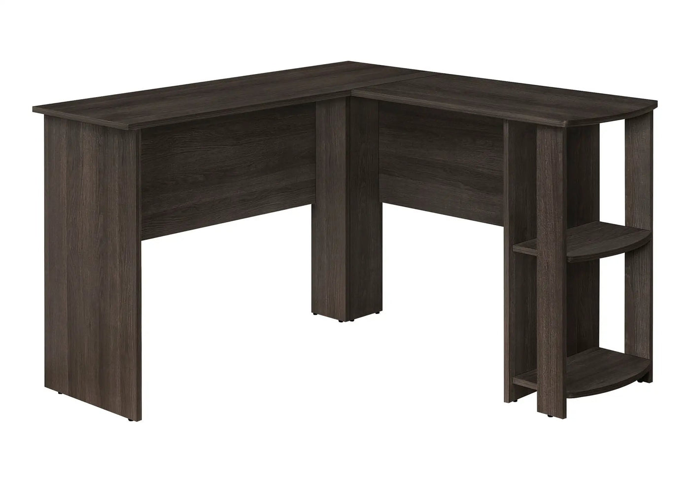 L-Shaped Corner Computer Desk with Storage Shelves by HouseOfZazla