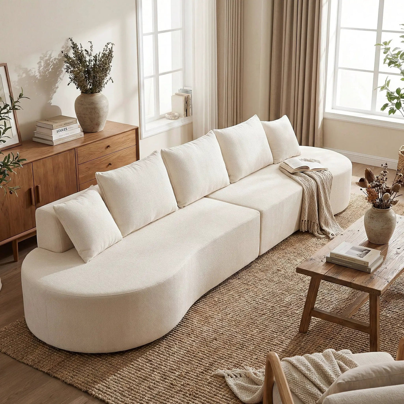 138.6" Modern Curved Modular Sectional Sofa by HouseOfZazla