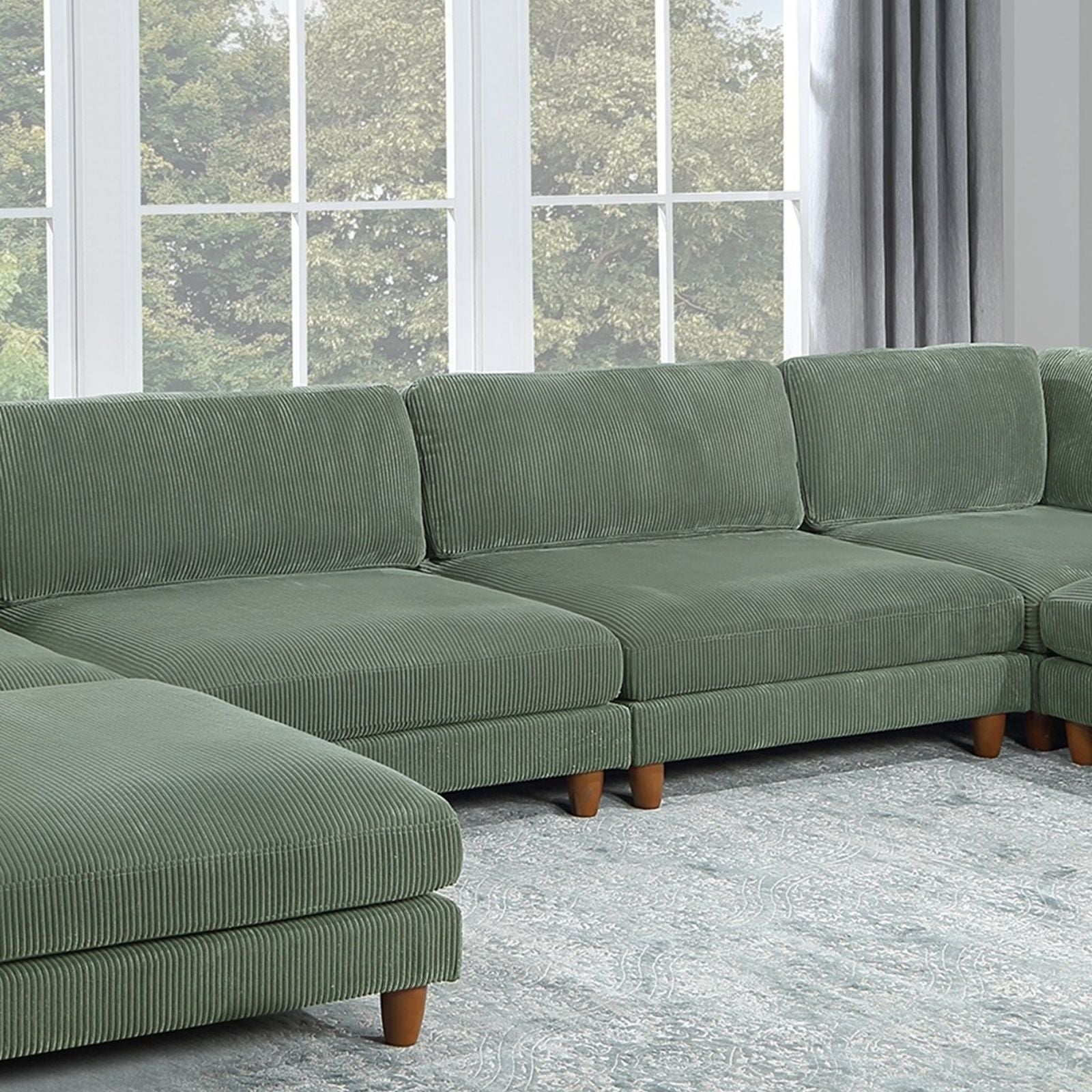 Armless Chair For Living Room - Sage by HouseOfZazla