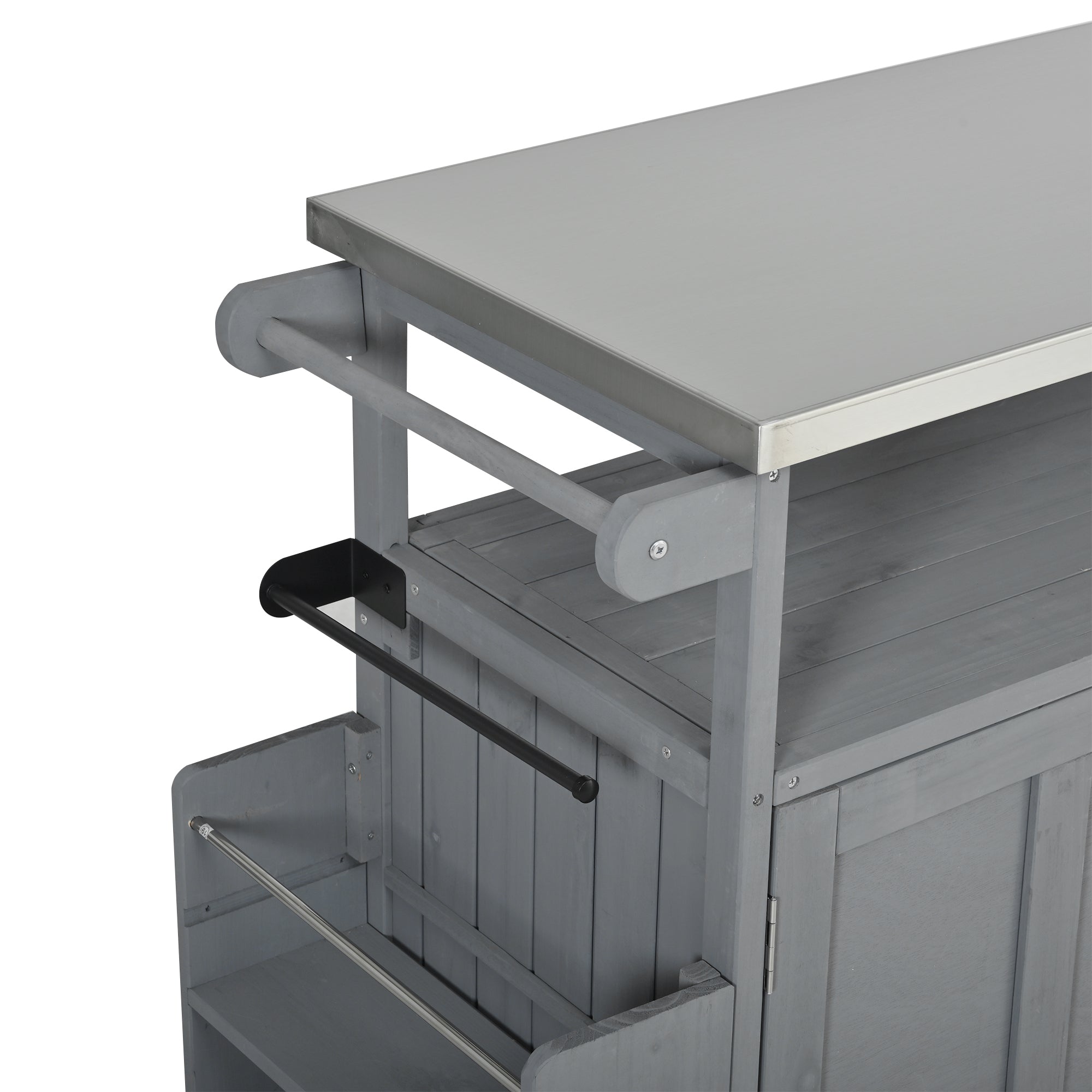 Foldable Outdoor Kitchen Island Patio Mobile Kitchen Cart by HouseOfZazla