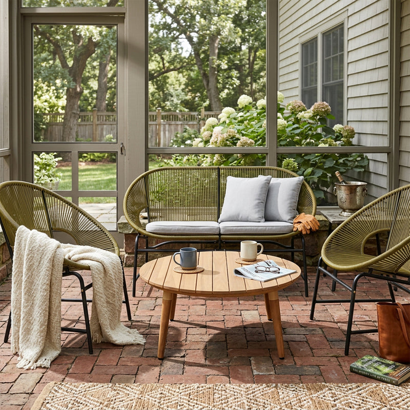 Nusa Outdoor Patio 4-Pcs Chat Set by HouseOfZazla
