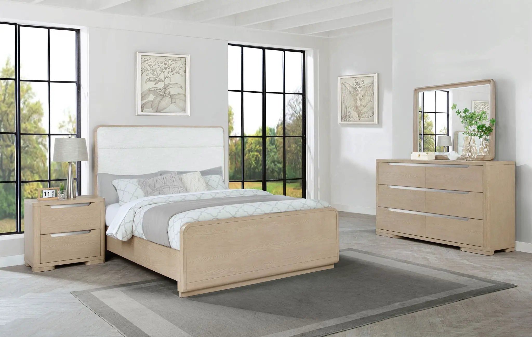 Ladera 4-piece Eastern King Bedroom Set Light Elm by Unique Piece Furniture