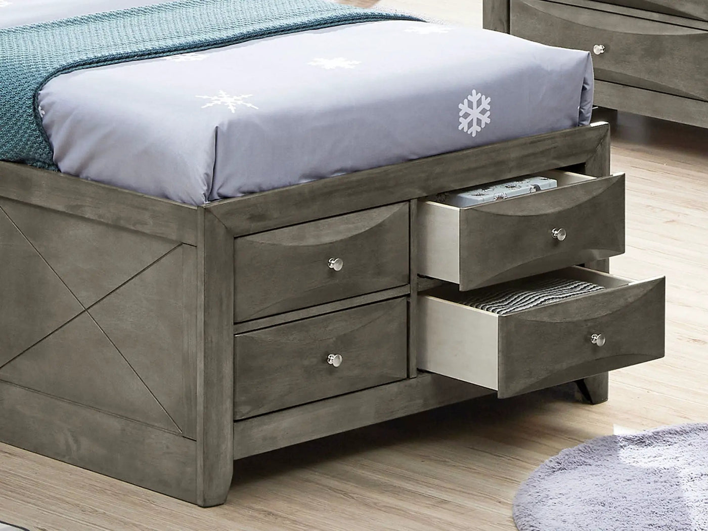 Modern Design Storage Bed With Bookcase Headboard by Unique Piece Furniture